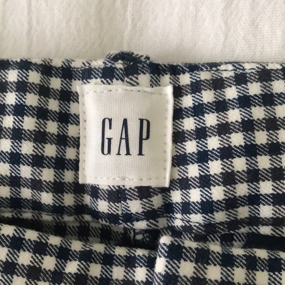 Gap Blue & White Gingham Signature Skinny Ankle crop pants size 2 - Picture 5 of 9